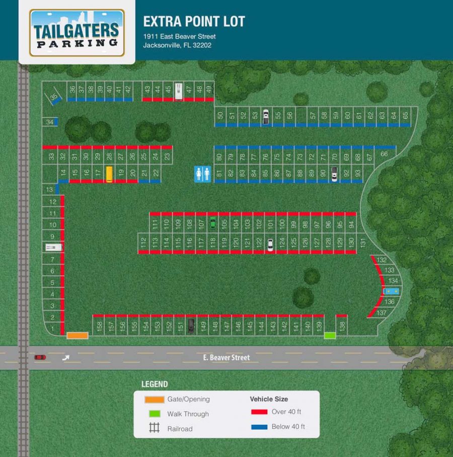 Tailgaters Parking – Downtown Jacksonville