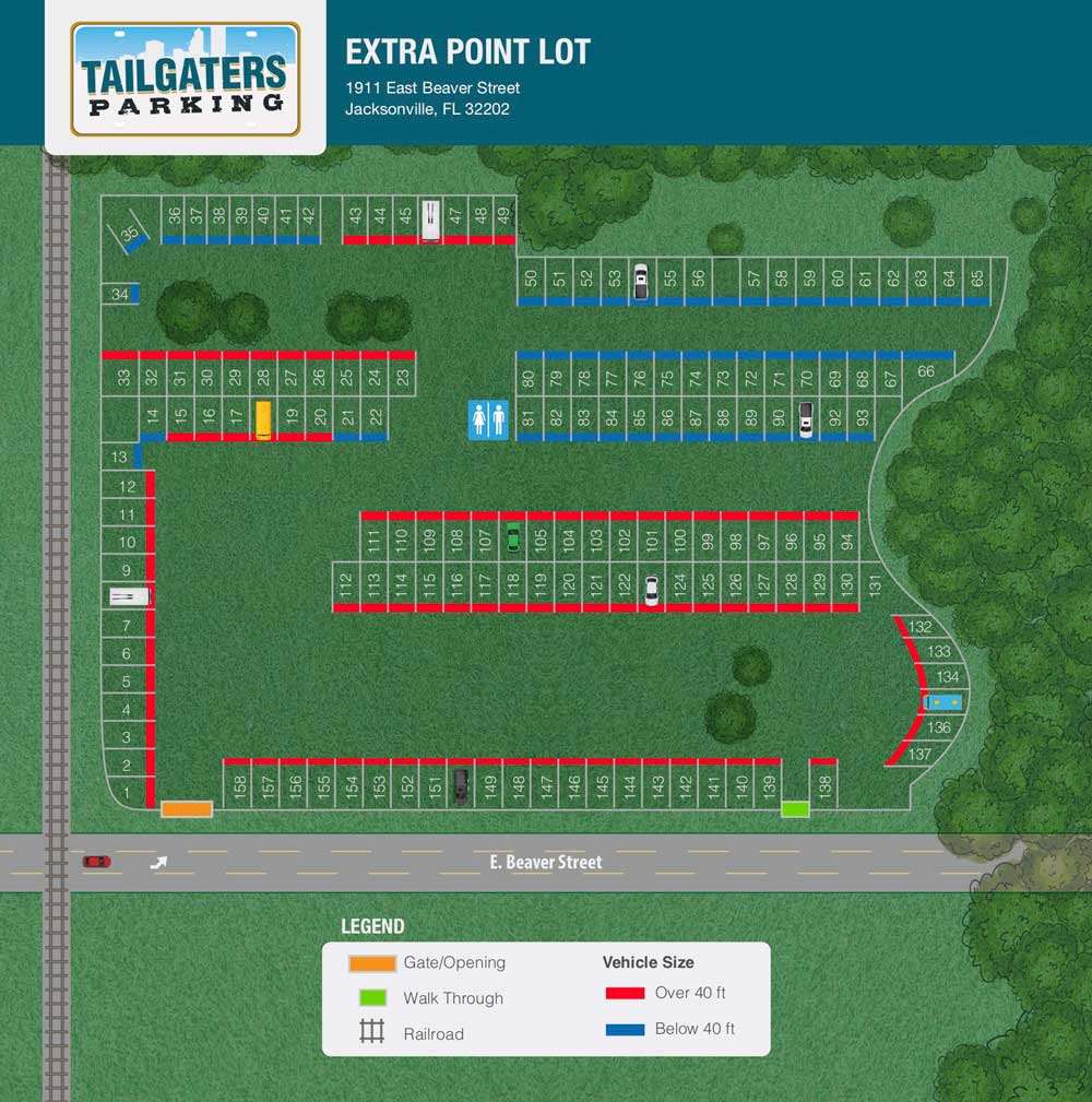 Tailgaters parking season tickets jaguar parking map